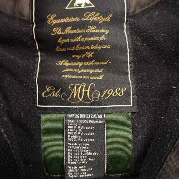 Mountain Horse Windsor Jacket Women’s Medium Black Navy Hooded Equestrian - Picture 3 of 16